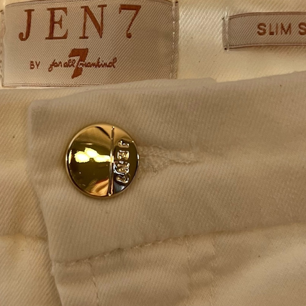 JEN7 by 7 for All Mankind White Denim Jeans - Picture 4 of 6